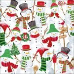 Decoupage Paper Napkins - Snowman Party
