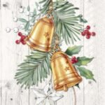 Decoupage Paper Napkins - Christmas Bell Cream