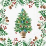 Decoupage Paper Napkins - Decorated Tree