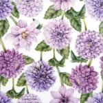 Decoupage Paper Napkins - Dahlias In Bloom