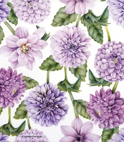 Decoupage Paper Napkins - Dahlias In Bloom