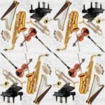 Decoupage Paper Napkins - Music Instruments