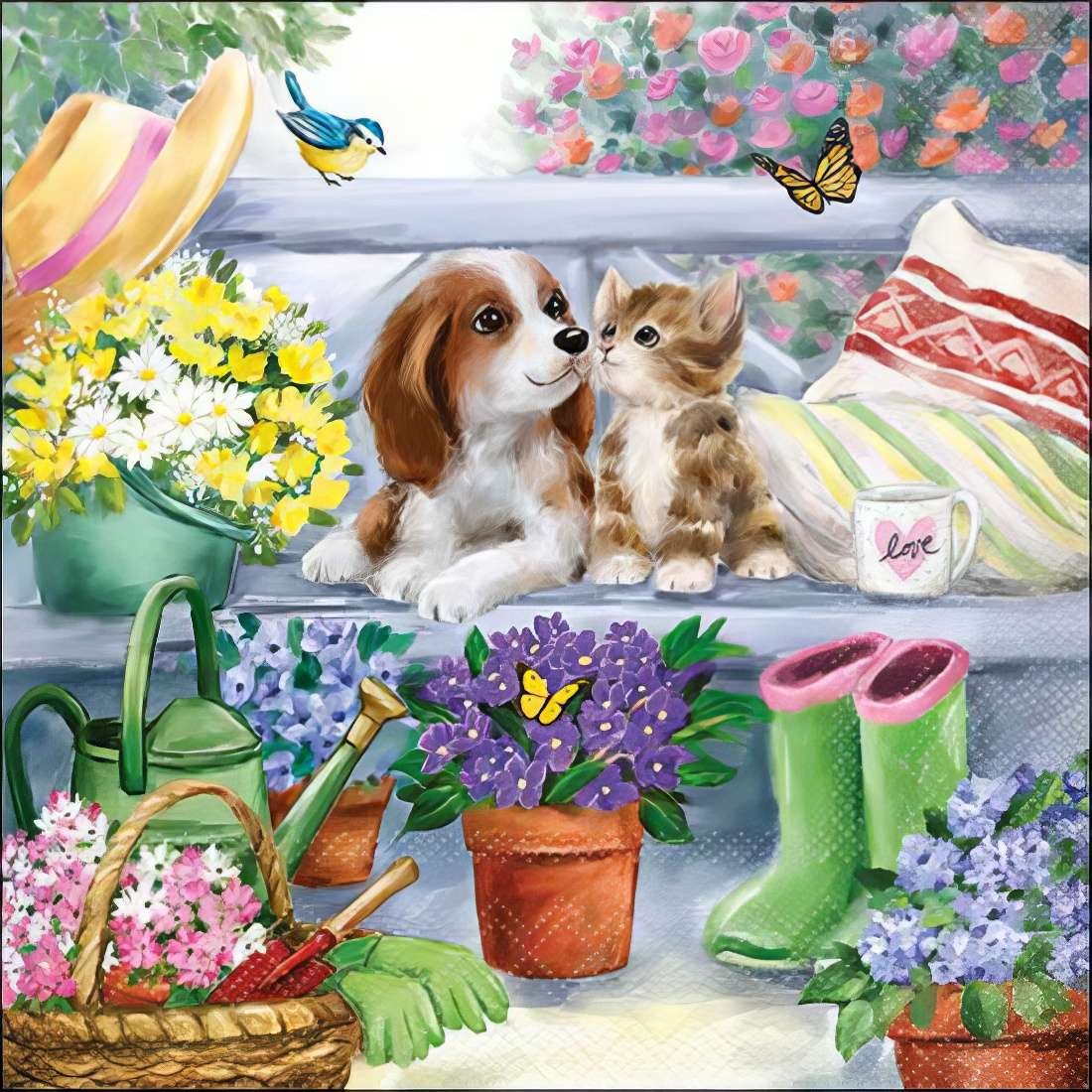 Decoupage Paper Napkins - Bench Friends - The Tissue Store Decoupage Paper Napkins - Bench Friends