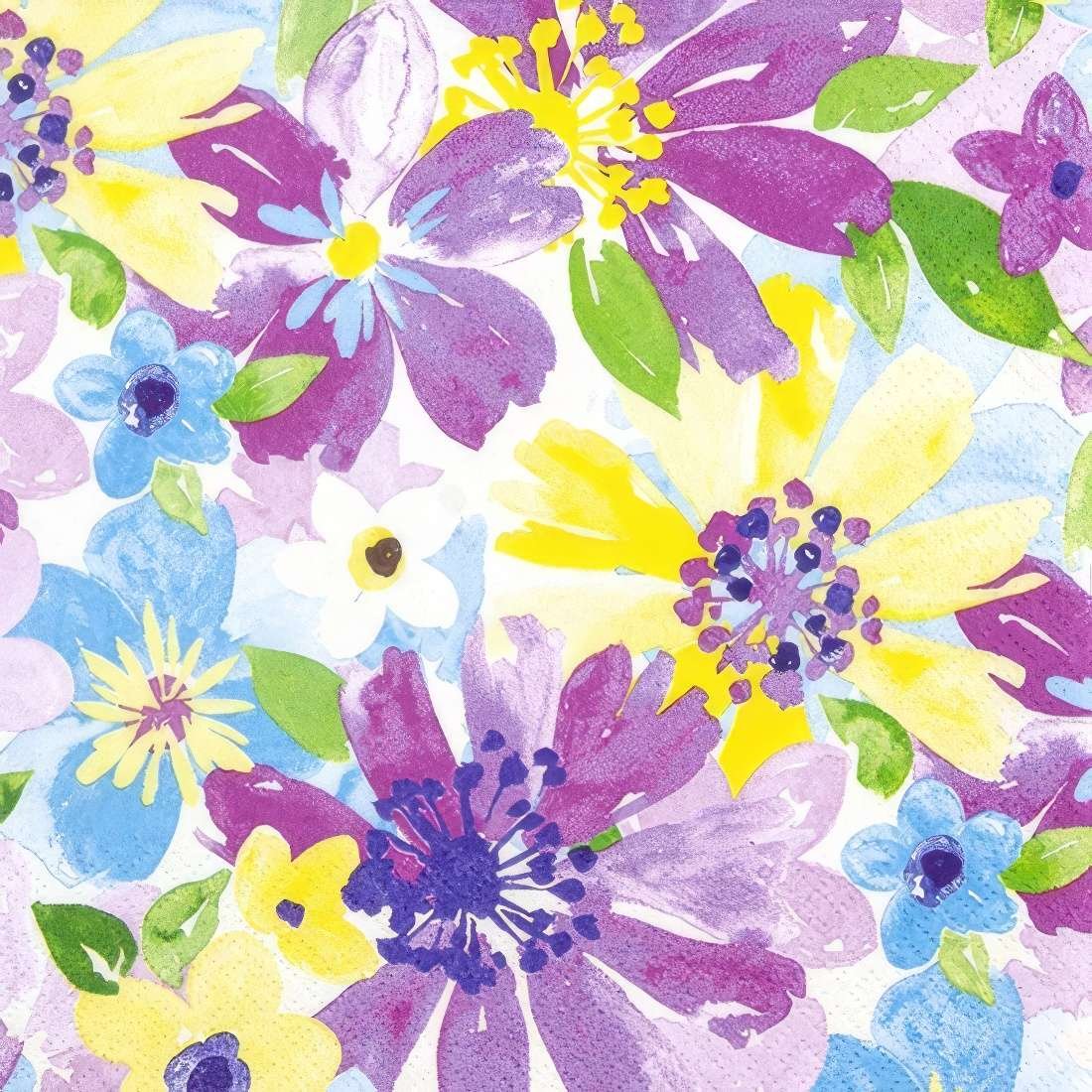 Decoupage Paper Napkins - Vibrant Blossoms - The Tissue Store Decoupage Paper Napkins - Vibrant Blossoms