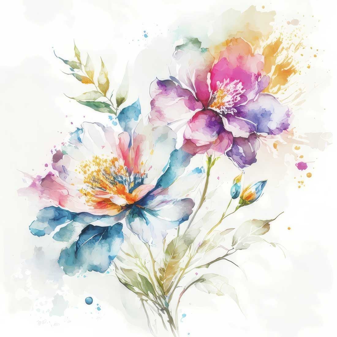 Decoupage Paper Napkins - Watercolour Pastel Flowers - The Tissue Store Decoupage Paper Napkins - Watercolour Pastel Flowers