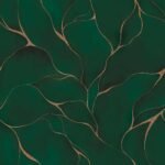 Decoupage Paper Napkins - Green Marble with Gold Lines