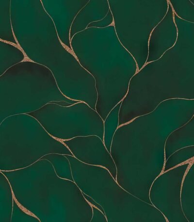 Decoupage Paper Napkins - Green Marble with Gold Lines