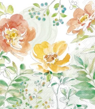 Decoupage Paper Napkins - Soft Petal Flowers