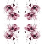 Decoupage Paper Napkins - Fiori Delicati Burgundy