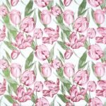 Decoupage Paper Napkins - Pink Tulips Wallpaper