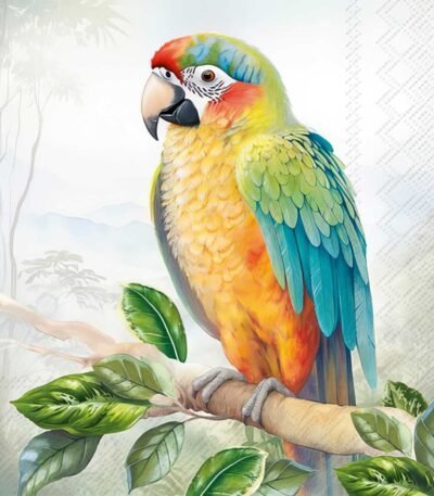 Decoupage Paper Napkins - Exotic Parrot