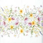 Decoupage Paper Napkins - Spring Flowers Garland