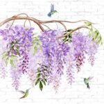 Decoupage Paper Napkins - Wisteria & Hummingbirds