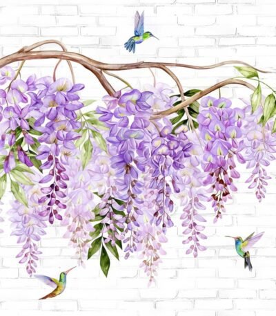 Decoupage Paper Napkins - Wisteria & Hummingbirds