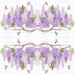 Decoupage Paper Napkins - Wisteria & Hummingbirds