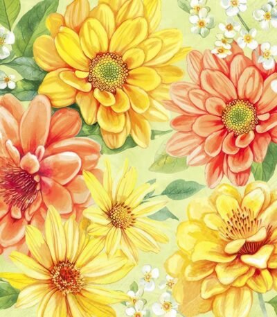 Decoupage Paper Napkins - Hello Sunshine Light Green