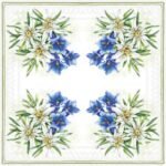 Decoupage Paper Napkins - Gentian And Edelweiss