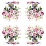 Decoupage Paper Napkins - Mazzetto Di Rose Rosa