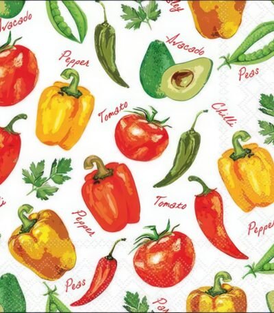 Decoupage Paper Napkins - Vegetables & Herbs