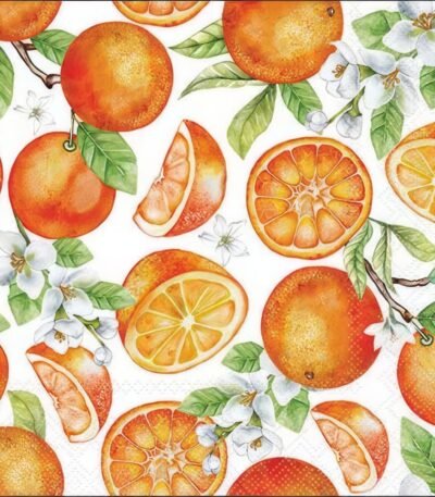 Decoupage Paper Napkins - Juicy Oranges