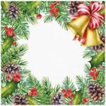 Decoupage Paper Napkins - Glory Christmas Frame