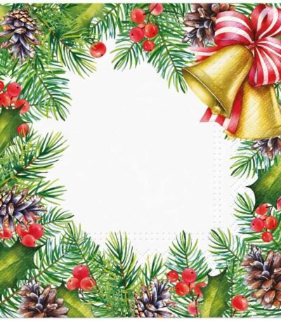 Decoupage Paper Napkins - Glory Christmas Frame