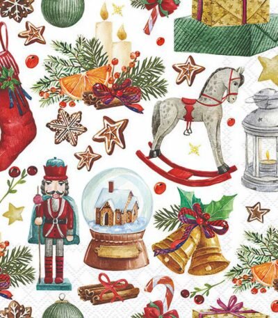 Decoupage Paper Napkins - Vintage Ornaments