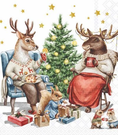 Decoupage Paper Napkins - Winter Companions