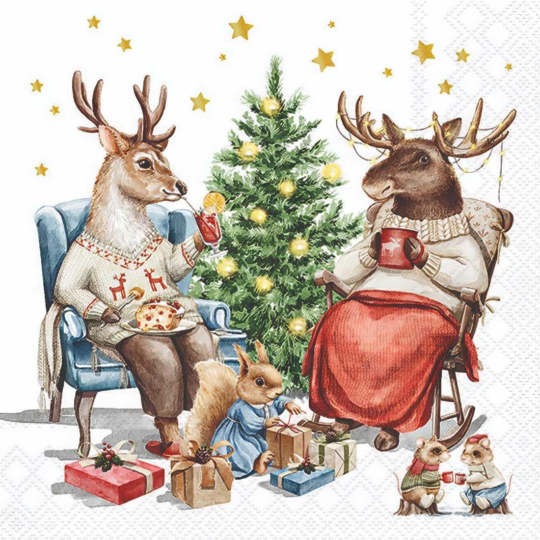 Decoupage Paper Napkins - Winter Companions - The Tissue Store Decoupage Paper Napkins - Winter Companions