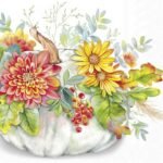 Decoupage Paper Napkins - Cucurbita White