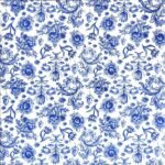 Decoupage Paper Napkins - Delft Blue Flowers - Image 2