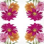 Decoupage Paper Napkins - Joyful Gerbera White - Image 2