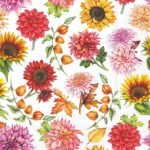 Decoupage Paper Napkins - Autumn Blooming