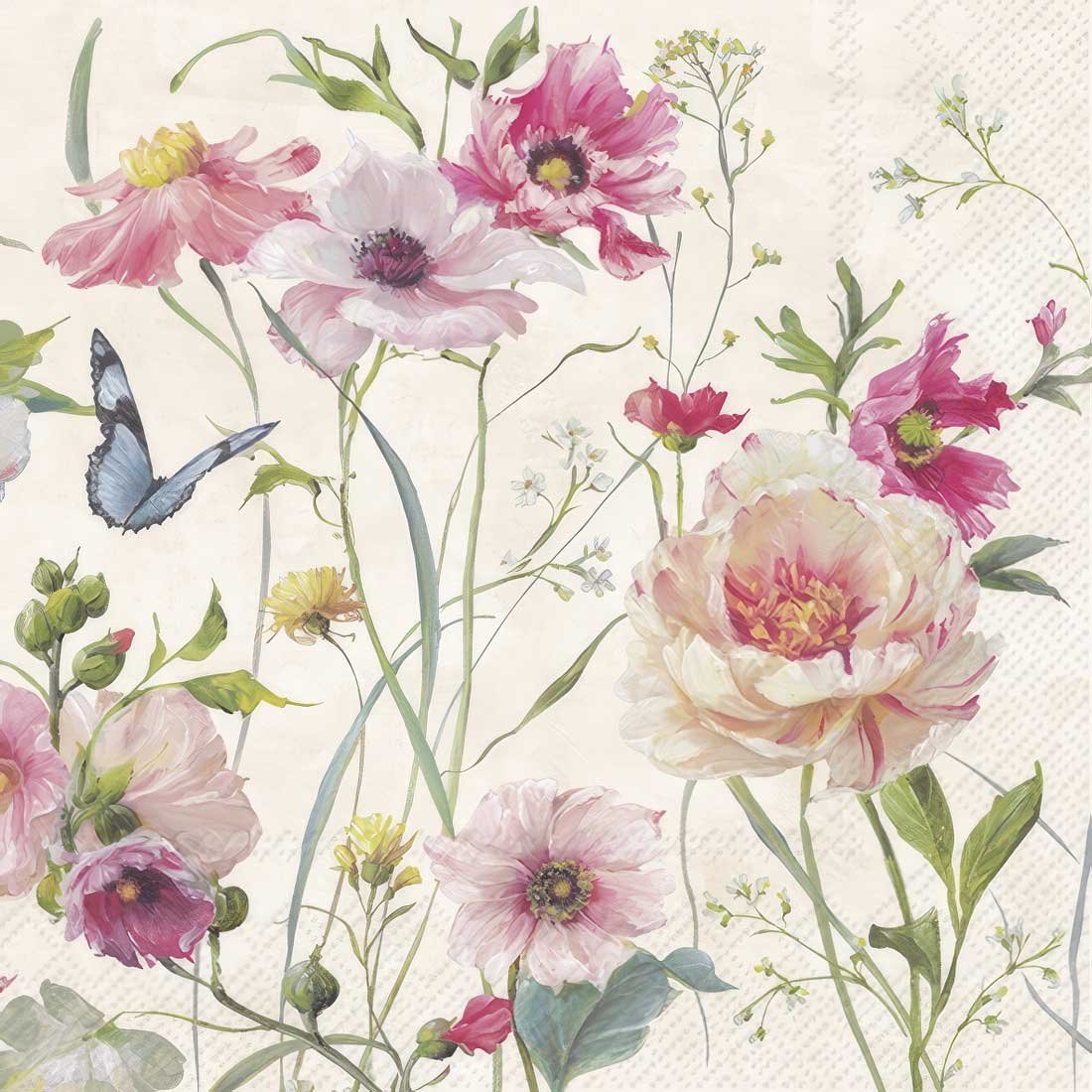 LIVING-WILDFLOWERS-light-rose_L1069959_IHR-Ideal-Home-Range-topaz Decoupage Paper Napkins - Living Wildflowers - Image 1