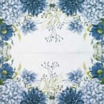 Decoupage Paper Napkins - Orla de Crisantemos Blue - Image 2