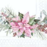 Decoupage Paper Napkins - Pink Poinsettia