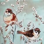 Decoupage Paper Napkins - Winter Melody Blue Grey