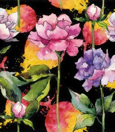 Buy Decoupage napkin Nora Black