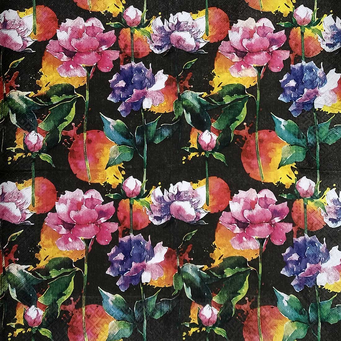 Decoupage paper Nora Black