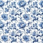 Decoupage Napkin Delft Blue Florals