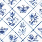 Decoupage paper napkin with diamond shaped tile geometric pattern