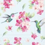 Decoupage Paper Napkins - Diligent Hummingbirds Blue