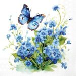 Decoupage Paper Napkins - Forget Me Not