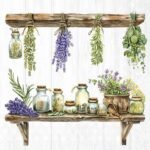 Decoupage Paper Napkins - Herb Kitchen