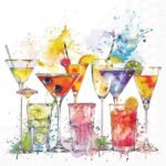 Decoupage Paper Napkins - Splashing Drinks