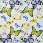 Decoupage Paper Napkins - Fluttering Butterflies Aqua - Image 2