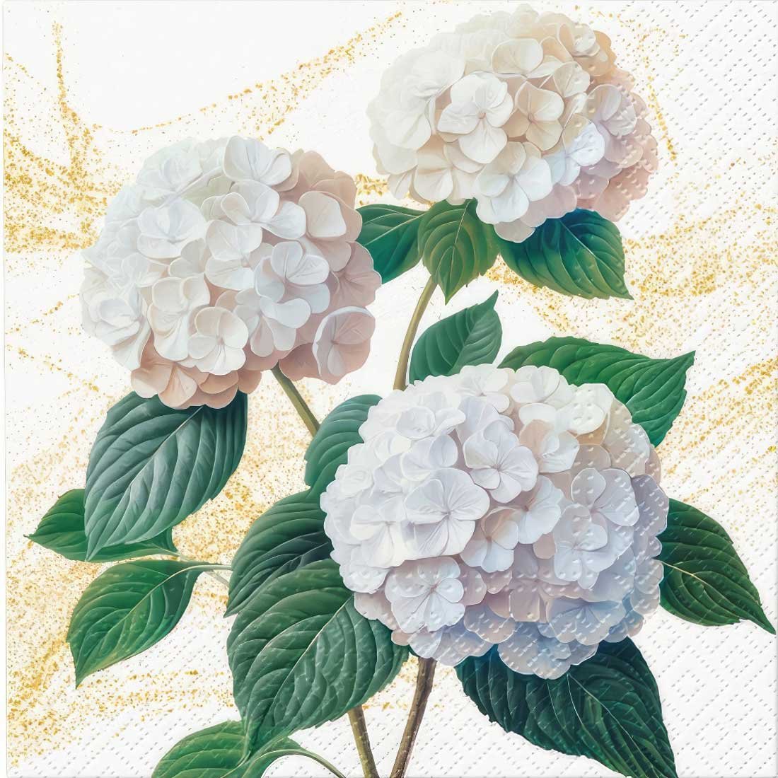 Romantic-White-Hydrangeas-sdl149800-PAW-topaz Decoupage Paper Napkins - Romantic White Hydrangeas - Image 1