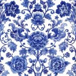 Decoupage Paper Napkins - Blue Floral Pattern