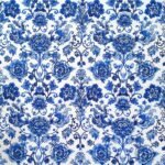 Decoupage Paper Napkins - Blue Floral Pattern - Image 2