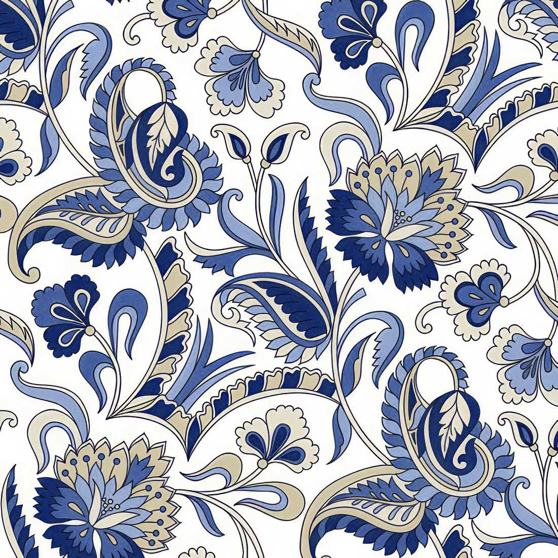 Blue-Paisley-Pattern_SDOG-043301_Daisy-Pol-Mak-Collection-topaz Decoupage Paper Napkins - Blue Paisley Pattern - Image 1